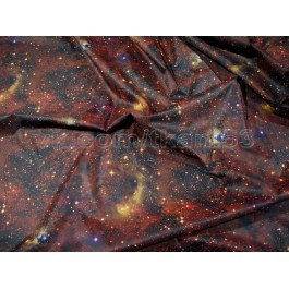Мембранная курточная ткань "Галактика браун"